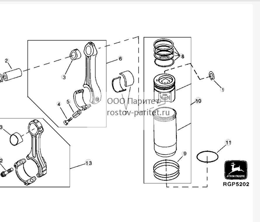 PISTONCONNECTING RODCYLINDER LINER 